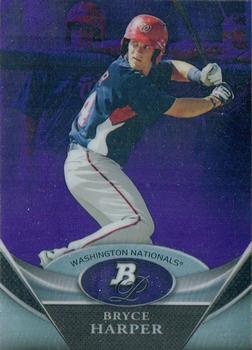 2011 Bowman Platinum - Prospects Purple Refractors #BPP1 Bryce Harper Front