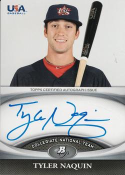 2011 Bowman Platinum - Team USA National Team Autographs #USA-TN Tyler Naquin Front