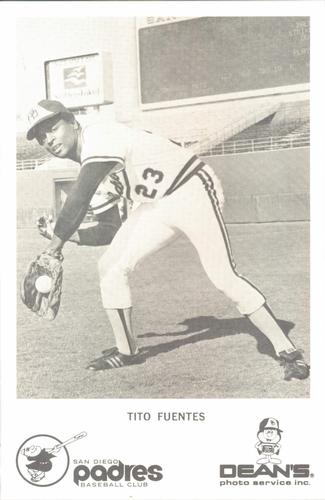 1976 Dean's Photo Service San Diego Padres #NNO Tito Fuentes Front