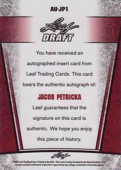 2011 Leaf Metal Draft #AU-JP1 Jacob Petricka Back