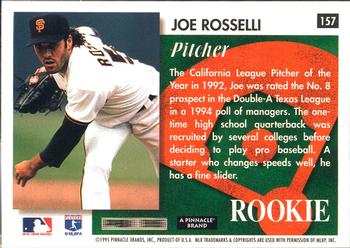 1995 Summit #157 Joe Rosselli Back