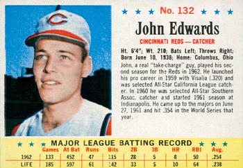 1963 Post Cereal #132 John Edwards Front