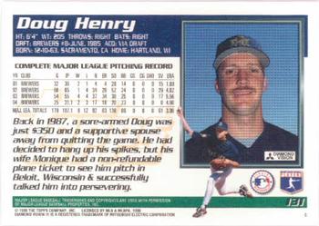 1995 Topps #131 Doug Henry Back