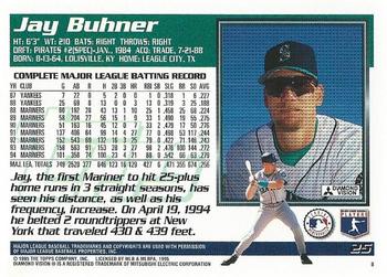 1995 Topps #25 Jay Buhner Back