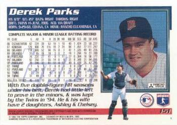 1995 Topps #151 Derek Parks Back