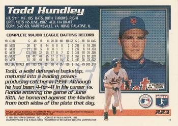 1995 Topps #223 Todd Hundley Back