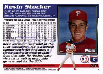 1995 Topps #533 Kevin Stocker Back
