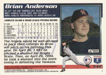 1995 Topps #542 Brian Anderson Back