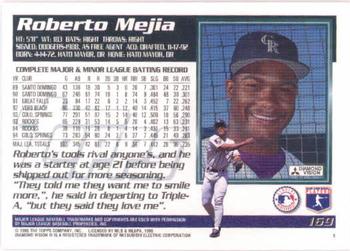 1995 Topps #169 Roberto Mejia Back