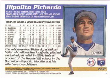 1995 Topps #172 Hipolito Pichardo Back