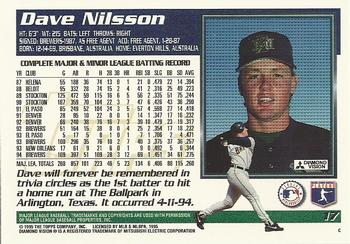 1995 Topps #17 Dave Nilsson Back