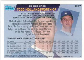 1995 Topps #247 Todd Hollandsworth Back
