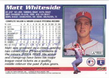 1995 Topps #254 Matt Whiteside Back