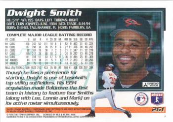 1995 Topps #261 Dwight Smith Back