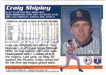 1995 Topps #328 Craig Shipley Back