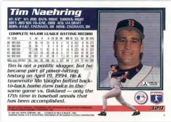 1995 Topps #329 Tim Naehring Back
