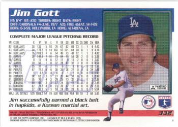 1995 Topps #332 Jim Gott Back