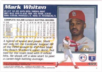 1995 Topps #409 Mark Whiten Back