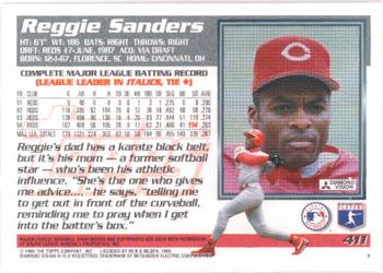 1995 Topps #411 Reggie Sanders Back