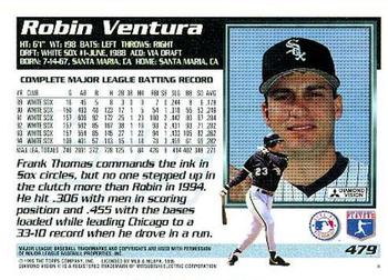 1995 Topps #479 Robin Ventura Back