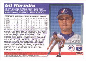 1995 Topps #509 Gil Heredia Back