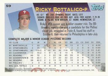 1995 Topps #59 Ricky Bottalico Back