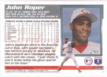1995 Topps #604 John Roper Back