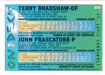 1995 Topps #656 Terry Bradshaw / John Frascatore Back