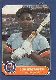 1986 Fleer Classic Miniatures #51 Lou Whitaker Front