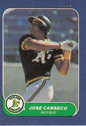 1986 Fleer Classic Miniatures #87 Jose Canseco Front