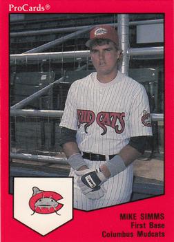 1989 ProCards Minor League Team Sets #141 Mike Simms Front