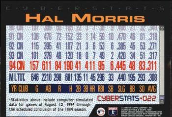 1995 Topps - CyberStats (Spectralight) #022 Hal Morris Back