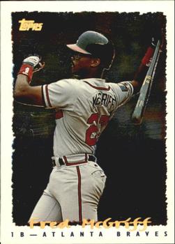 1995 Topps - CyberStats (Spectralight) #191 Fred McGriff Front