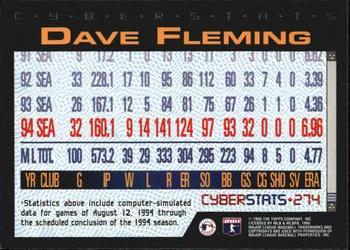 1995 Topps - CyberStats (Spectralight) #274 Dave Fleming Back