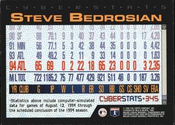 1995 Topps - CyberStats (Spectralight) #345 Steve Bedrosian Back