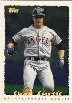 1995 Topps - CyberStats (Spectralight) #092 Chad Curtis Front