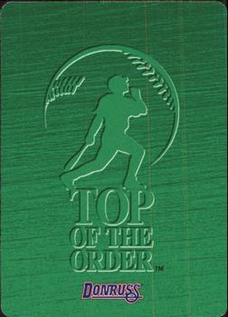 1995 Donruss Top of the Order #NNO Rafael Palmeiro Back