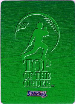 1995 Donruss Top of the Order #NNO Alan Trammell Back