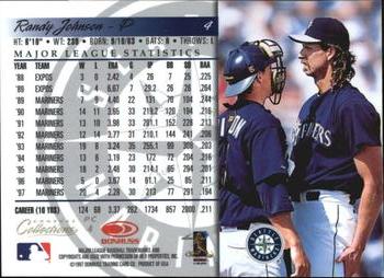 1998 Donruss Collections Donruss - Prized Collections #PC 4 Randy Johnson Back