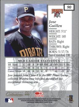 1998 Donruss Collections Elite - Prized Collections #PC 490 Jose Guillen Back