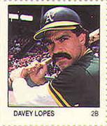 1983 Fleer Stamps #NNO Davey Lopes Front