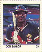 1983 Fleer Stamps #NNO Don Baylor Front