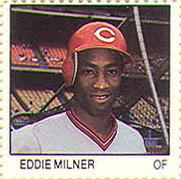 1983 Fleer Stamps #NNO Eddie Milner Front