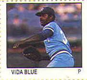 1983 Fleer Stamps #NNO Vida Blue Front