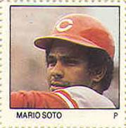 1983 Fleer Stamps #NNO Mario Soto Front