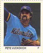 1983 Fleer Stamps #NNO Pete Vuckovich Front