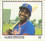 1983 Fleer Stamps #NNO Hubie Brooks Front