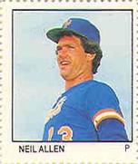 1983 Fleer Stamps #NNO Neil Allen Front
