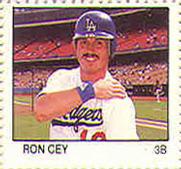 1983 Fleer Stamps #NNO Ron Cey Front