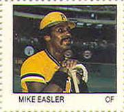 1983 Fleer Stamps #NNO Mike Easler Front